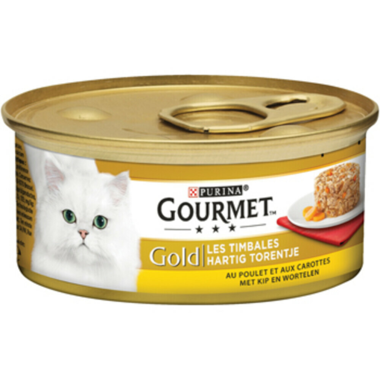 Gourmet - Gold Savory Turret Huhn &amp; Karotte - Katzenfutter - 85g