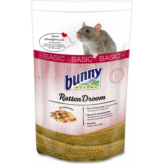 Bunny Nature - Rattendroom Basic - Rattenvoer - 500g