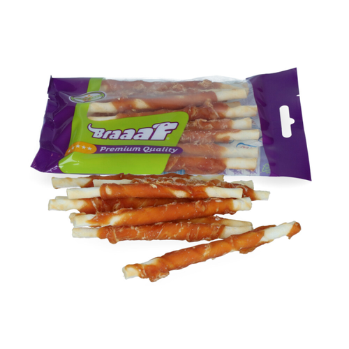 Braaaf - Roll Sticks Chicken 12cm - Hundesnack - 80g