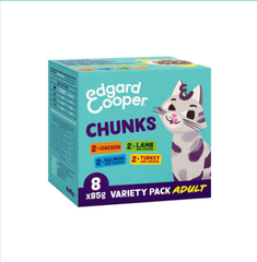Edgard & Cooper - Adult Kattenvoer - Multipack - Brokken in saus - 8x85g