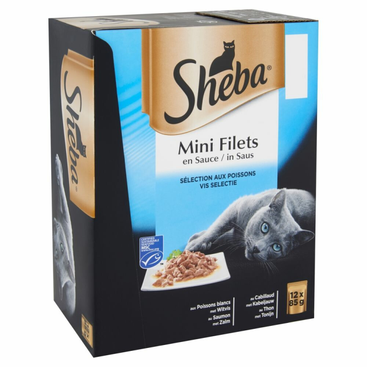 Sheba - Mini Fillets - in Sauce - Fish Selection - Value Pack - 12x85g