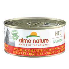 Almo Nature - HFC Natural - Katzenfutter Huhn - Garnelen 70g