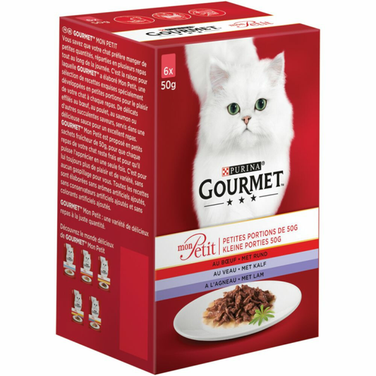 Gourmet - Mon Petit Vlees - Kattenvoer - 6x50g