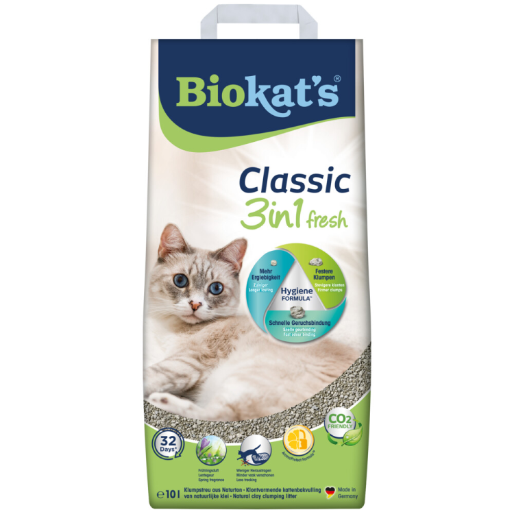 Biokat Classic 3-in-1 Frische Katzenstreu 10L