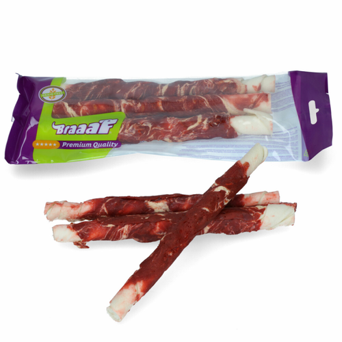 Braaaf - Twister Rindfleisch &amp; Fisch - Hundesnack - 3 Sticks