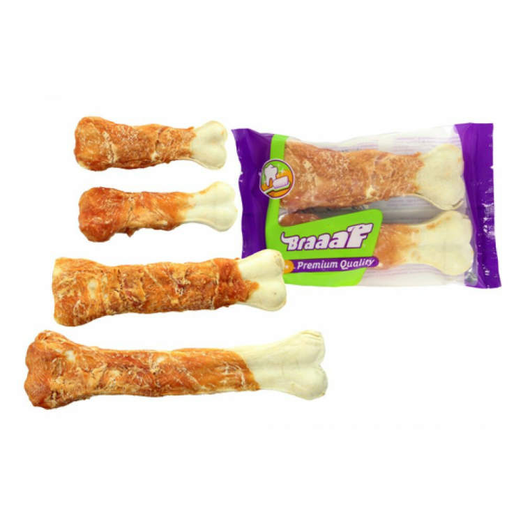 Braaaf - Pressed Chicken Bone 12.5 cm - Dog Snack - 2 pieces