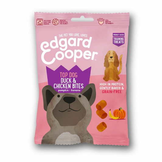 Edgard & Cooper - Hondensnacks - Training Bites - Eend en Kip met Banaan en Pompoen - 50g