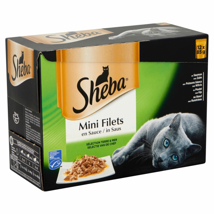 Sheba - Mini Filets - in Sauce - Chef's Selection - Vorteilspack - 12x85g