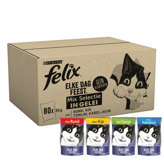 Felix - Elke Dag Feest - Mix Selectie in Gelei - 80x85g