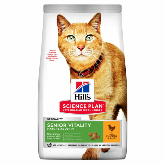 Hill's - Science Plan - Kattenvoer - Mature 7+ - Vitality - Kip & Rijst - 1,5 kg