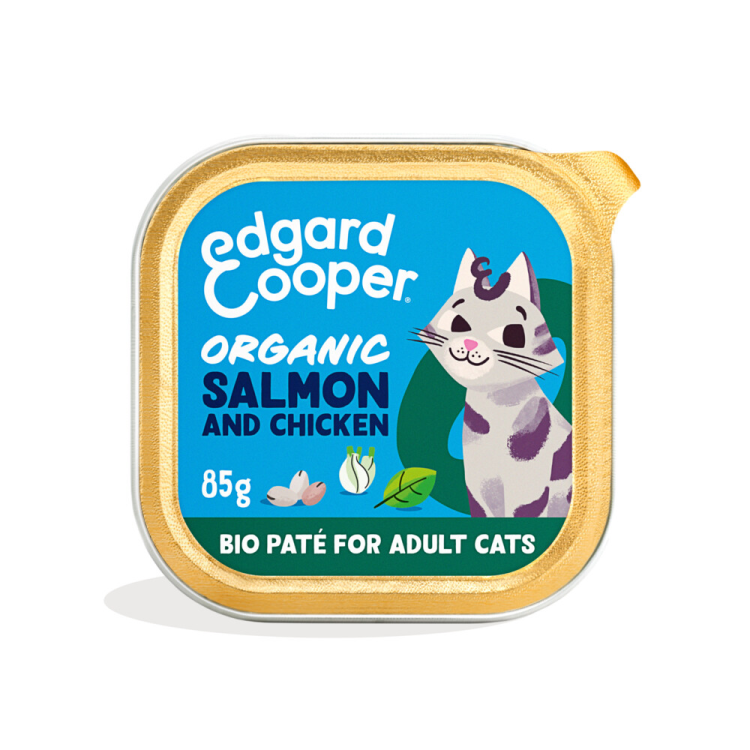 Edgard &amp; Cooper - Katzenfutter - Adult - Bio-Lachs und Huhn in Pastete - 85 g
