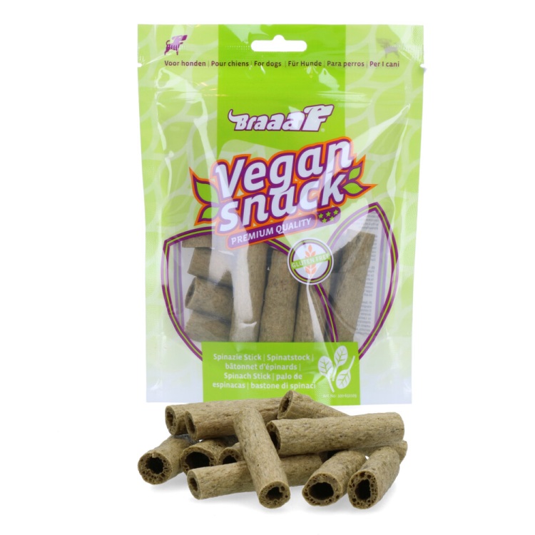 Braaaf - Spinach Sticks 6cm - Vegan Dog Snack - 80g