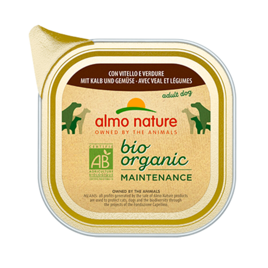 Almo Nature - Bio Organic Maintenance - Hondenvoer - Kalf en Groenten - 100g