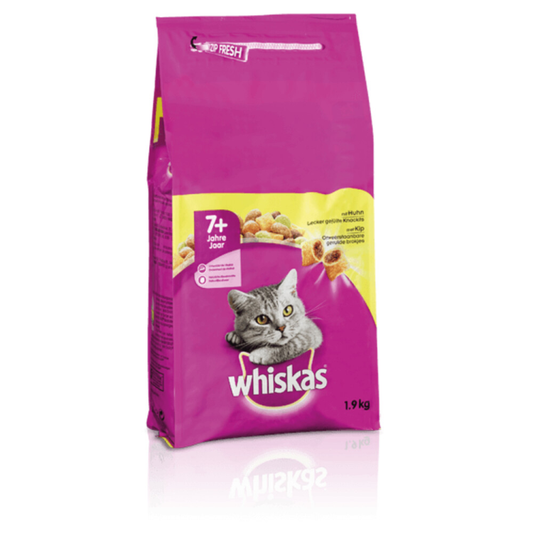 Whiskas - Droog Senior Kip - Kattenvoer - 1.9kg