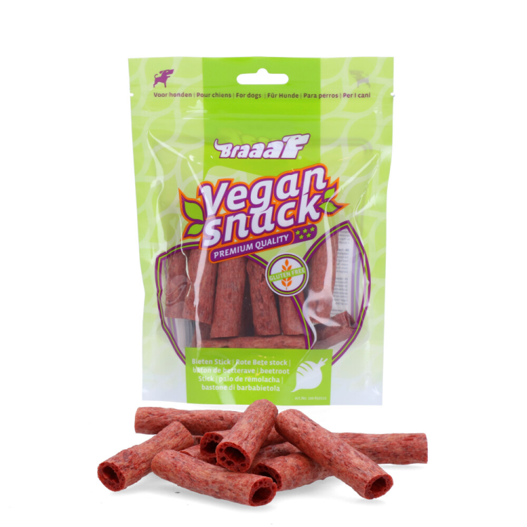 Braaaf - Beet Sticks 6cm - Vegan Dog Snack - 80g