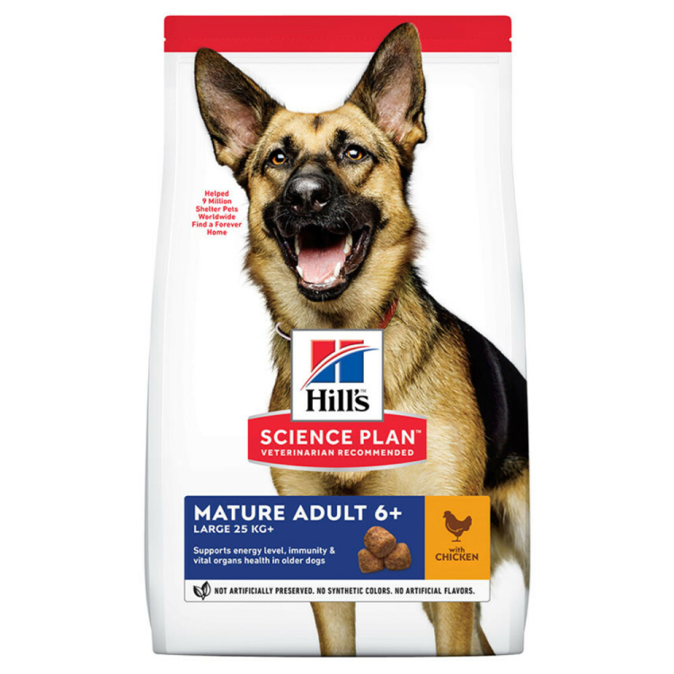 Hill's Canine - Science Plan - Hondenvoer - Mature 7+ Adult - Large - Kip - 12kg