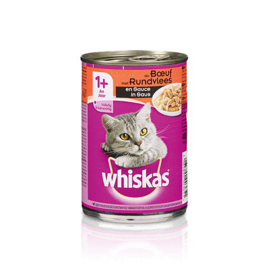 Whiskas - Dose Adult Chunks in Sauce Beef - Katzenfutter - 400g