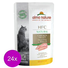 24x Almo Nature - HFC Natural - Katzenfutter - Hühnerfilet - 55 g
